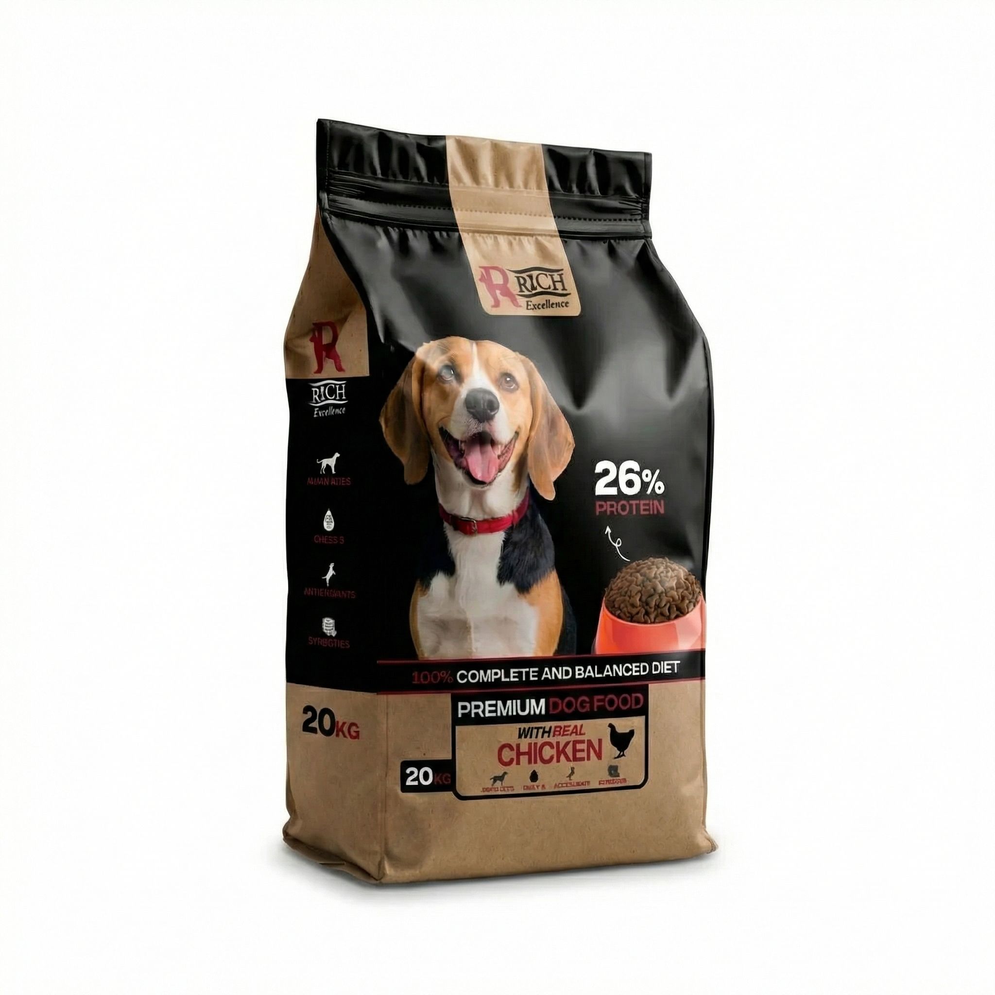 Dry Food For Dogs Mixed With Treats 20 Kg - Rich